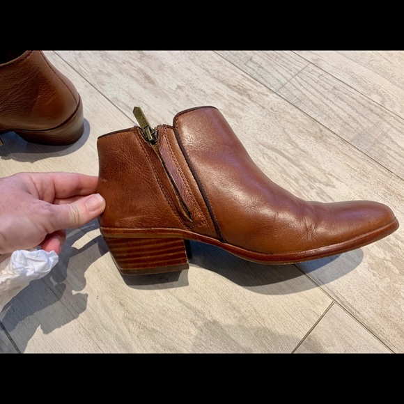 Sam Edelman Brown Leather Booties Size 5 - Picture 2 of 7